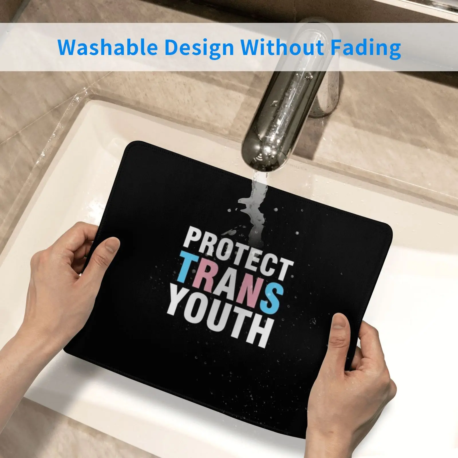 

Protect Trans Youth Mouse Pad DIY Print Cushion Rights Pride Resist Gender Fluid Protect Trans Kids Defend