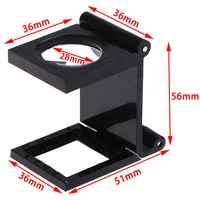1 pc 10x folding magnifier stand microscope loupe with scale for textile optical foldable magnifying glass tool 28mm