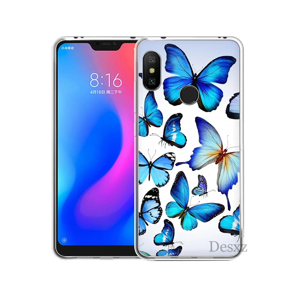 Чехол фантазия разноцветный принт в виде бабочки Coque для Xiaomi Redmi mi 8 SE Примечание 5
