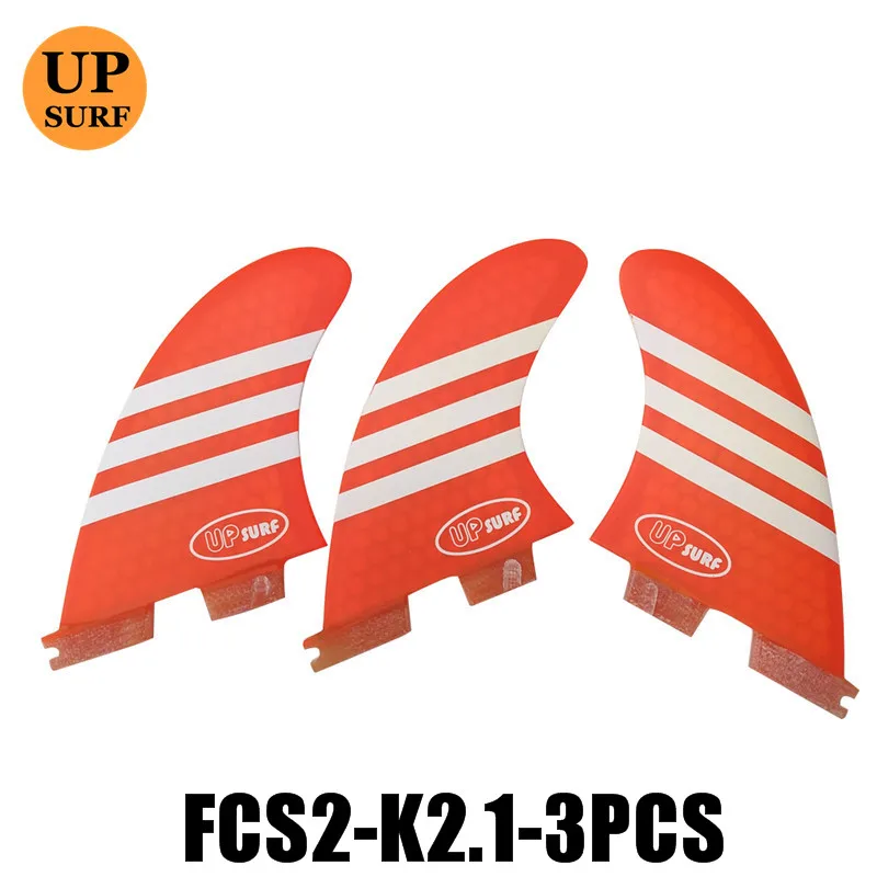 06 FCS II-K2.1Fins трехсекционный сотовый FCS2 плавник синий/оранжевый/серый/красный/зеленый Quilhas Surf Fin - Цвет: 06