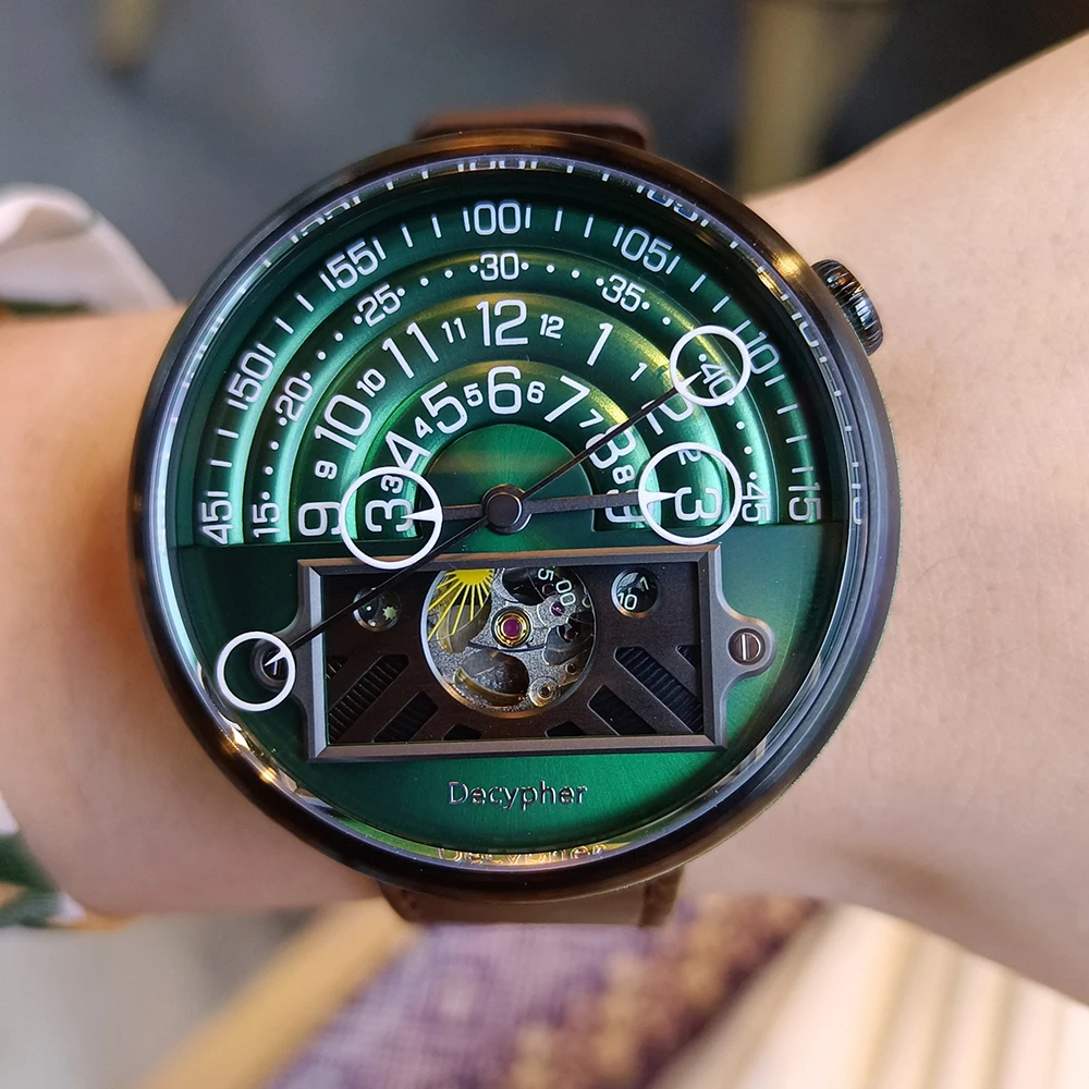 

DECYPHER Watch Men Automatic Mechanical Wristwatches Fashion 46mm Stainless Steel Sapphire Glass Luminous Watches Luxury 2022