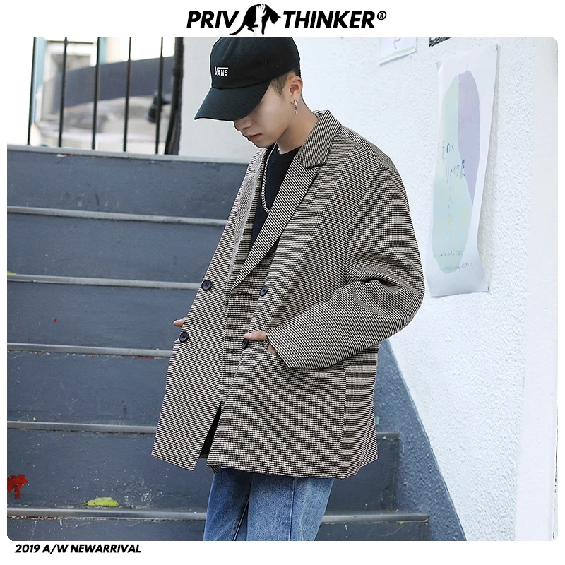 Privathinker, Мужская Осенняя Корейская уличная одежда, блейзеры, куртка,, Мужская s Harajuku, Блейзер, мужской блейзер с длинным рукавом, свободный, модная одежда