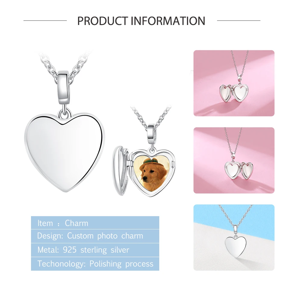 Ожерелье ELESHE с подвеской в виде сердца женское цепочка из стерлингового серебра