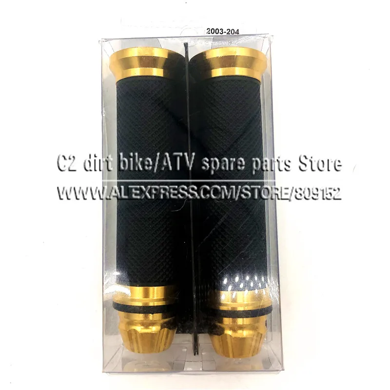 Gold with Box Рукоятки для мотоцикла, рукоятка, резиновая педаль, байкер, скутер, руль, рукоятки, модифицированный руль, дроссельная заслонка, поворотная рукоятка, рукоятки - Цвет: Gold with Box