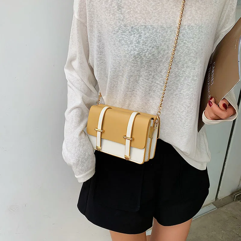 Новинка 2019 года сумка на одно плечо с цепочкой из бисера и двойным поясом