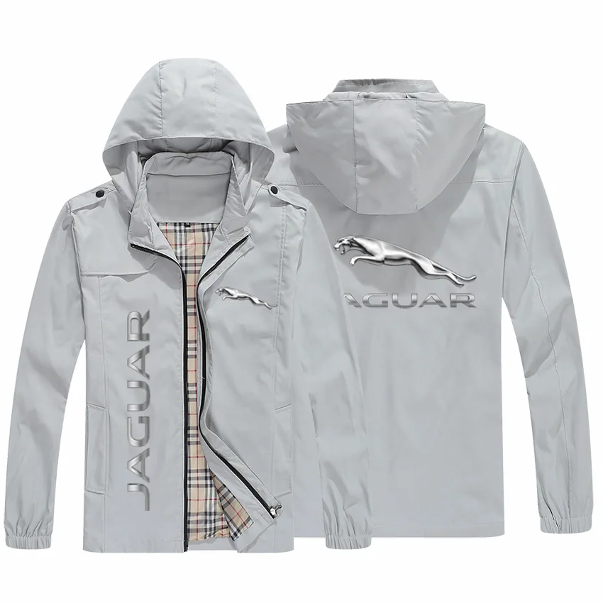 

2021 men's new spring and autumn jacket men's and women's casual zipper standing jacket hooded printing logo JACU