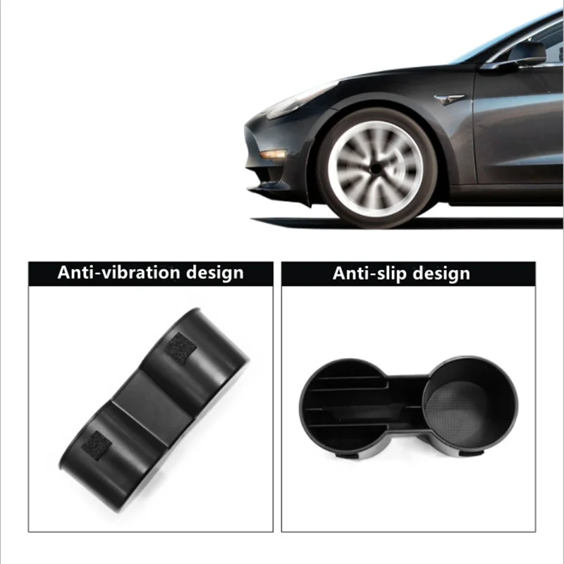 Держатель стакана Tesla для модель 3/Y с отделением карт Нескользящие подставки