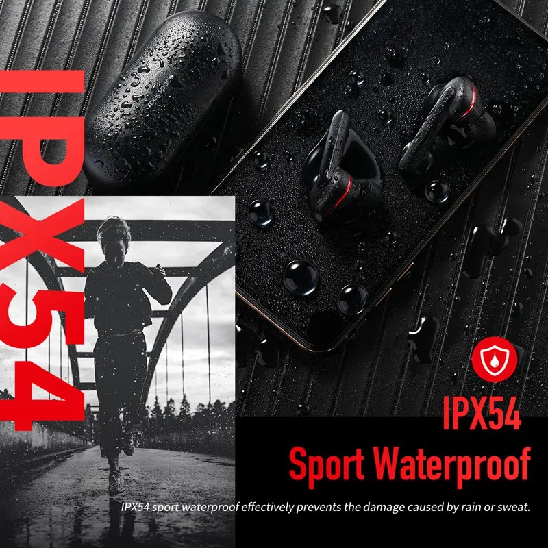 Bluetooth наушники ROCK TWS HD стерео беспроводные игровая гарнитура с шумоподавлением