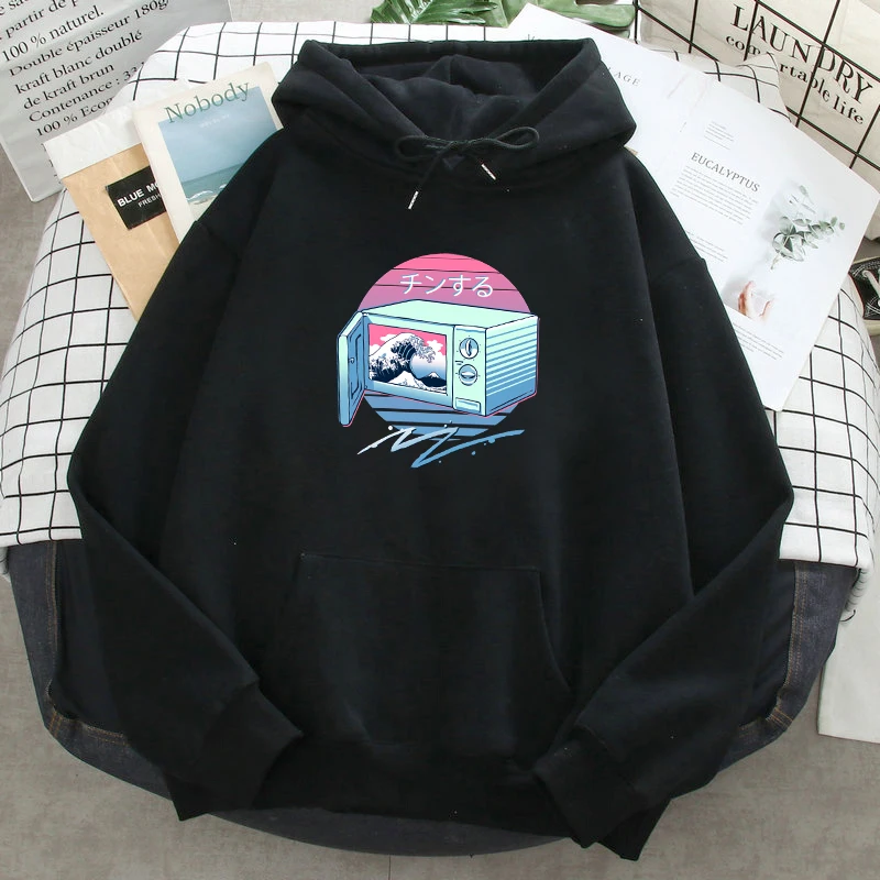 Толстовка мужская с длинным рукавом флисовый свитшот принтом микро волны в стиле