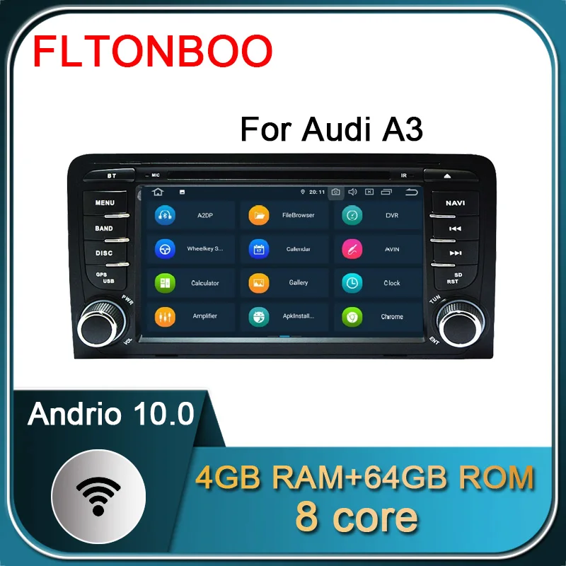 7 &quotAndroid 9 для AUDI A3 8P S3 RS3 2003 2011 Автомобильный DVD gps навигатор 3g 4 Гб ОЗУ DSP