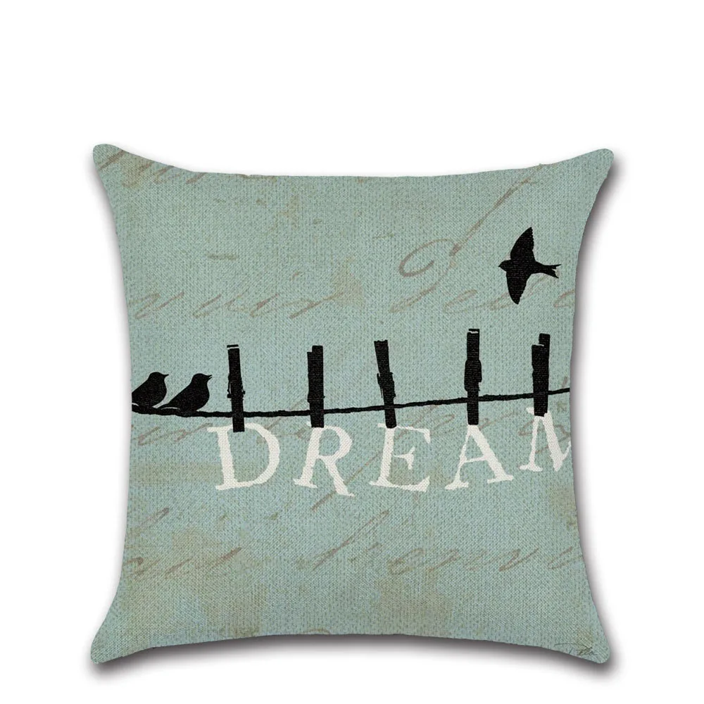 Птица рум тема на полюсе 45*45 см чехол для подушки льняная подушка автомобиля