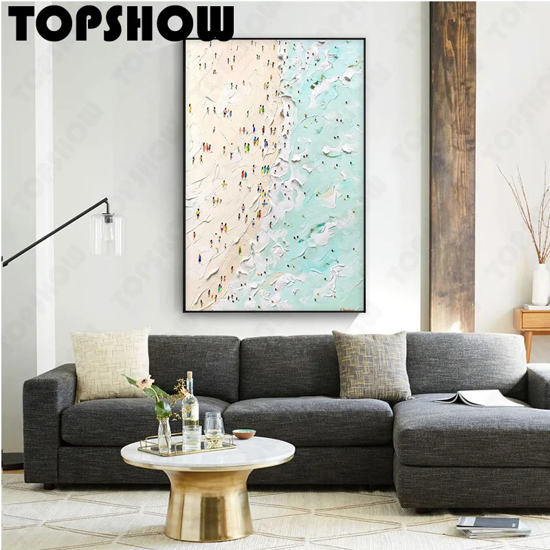 Абстрактная большая оригинальная ручная роспись, абстрактная масляная живопись ручной работы, картина маслом для дома, гостиной