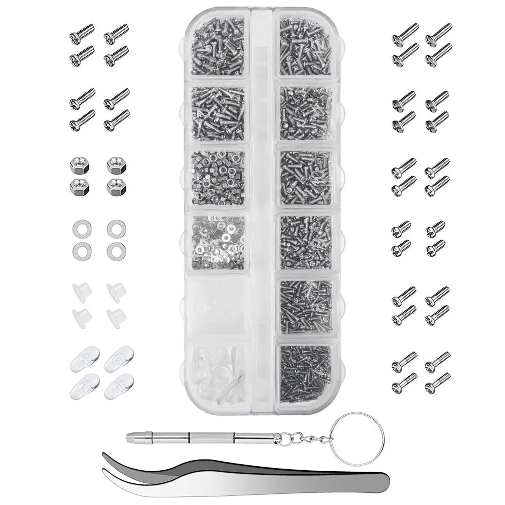 1100 шт. маленькие солнцезащитные очки винты из нержавеющей стали портативный