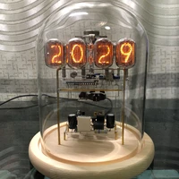 in12 glow tube clock retro cyberpunk desktop creative clock ornaments handmade circuit teaching show with remote control