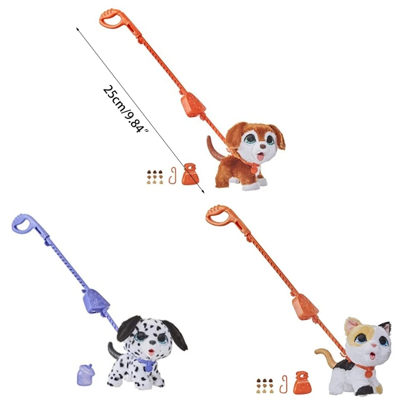 

Pet Friends Cute Animal Dog Pups Push Pretend Play Toys Walking Feeding Dolls Kids Children Gifts