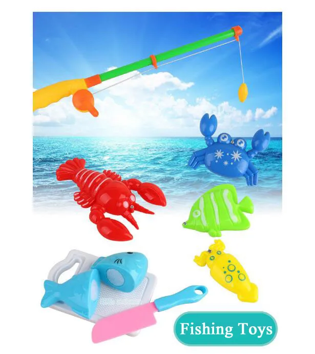 13 шт пластиковые магнитные игрушки для рыбалки детская Ванна игрушка игра в