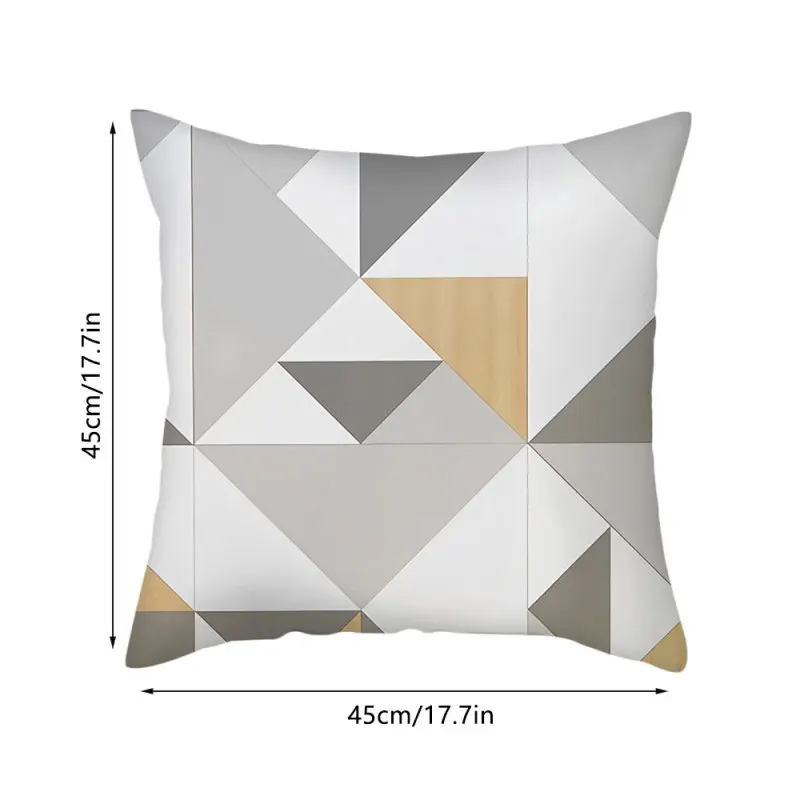 

Geometric Multiple Styles Short Plush Cushion Covers Throw Sofa Bed Decorative Livingroom Home Decoration Winter
