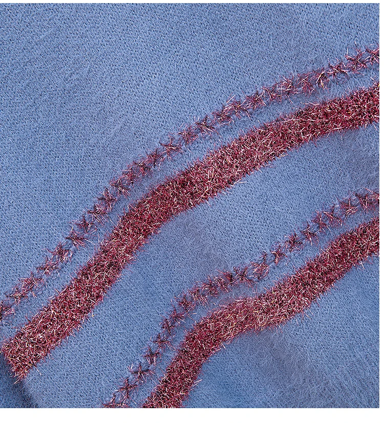 HAMALIEL/женский свитер и пуловер, комплект из 2 предметов, Осенний вязаный свитер с кисточками из мохера, Свободные Теплые Топы+ юбка в сеточку с перьями