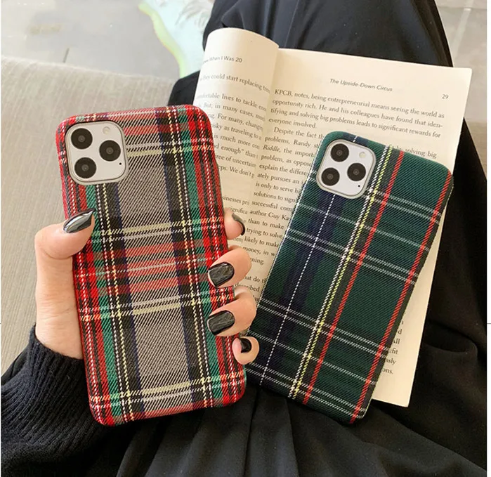 Gimfun теплый фланелевый клетчатый тканевый чехол для телефона для Iphone 11 чехол простой плюшевый тканевый чехол для Iphone 11 Pro Xs Max Xr X 6 7 8 Plus