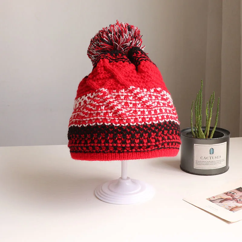 

Baby hat Autumn/winter children hat boy/girl cute woolen hat with plush and thick boy cap tide