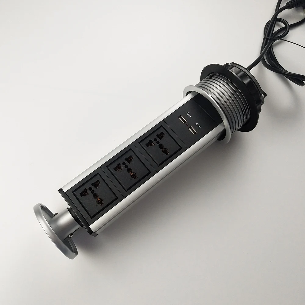 Настольная розетка с вилкой Стандарта США/ЕС/Выдвижная розетка/Скрытая/материал