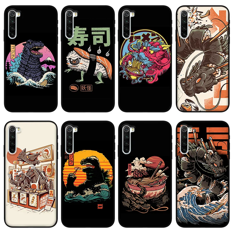 

Monster sushi phone Case For Samsung Galaxy S20 A71 30s 51 10 70 20 40 20s 31 10s A7 A8 2018 black Cover