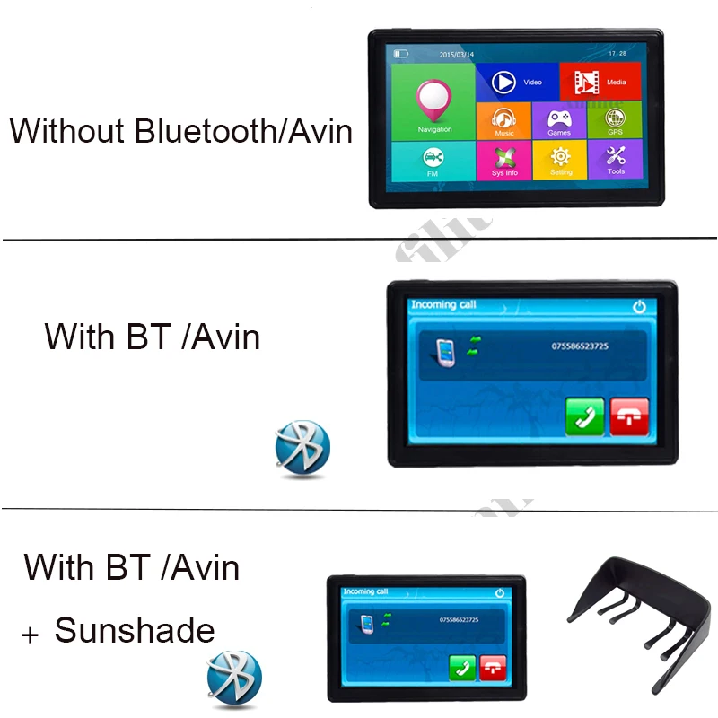D100 " HD Автомобильный gps навигатор FM Bluetooth AVIN 256 м 8 Гб Navitel новейшая Европейская карта Sat nav грузовик gps навигаторы автомобильные