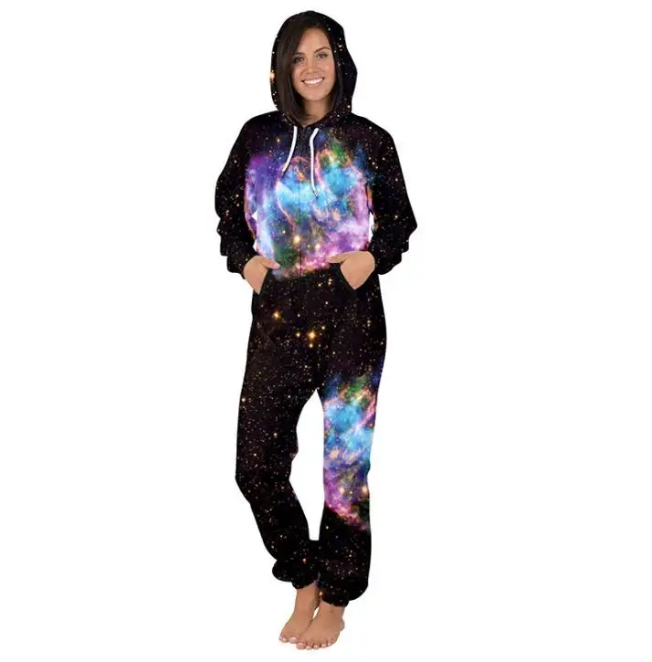 Пижама с капюшоном и 3D принтом для взрослых комбинезон унисекс мужской мужские