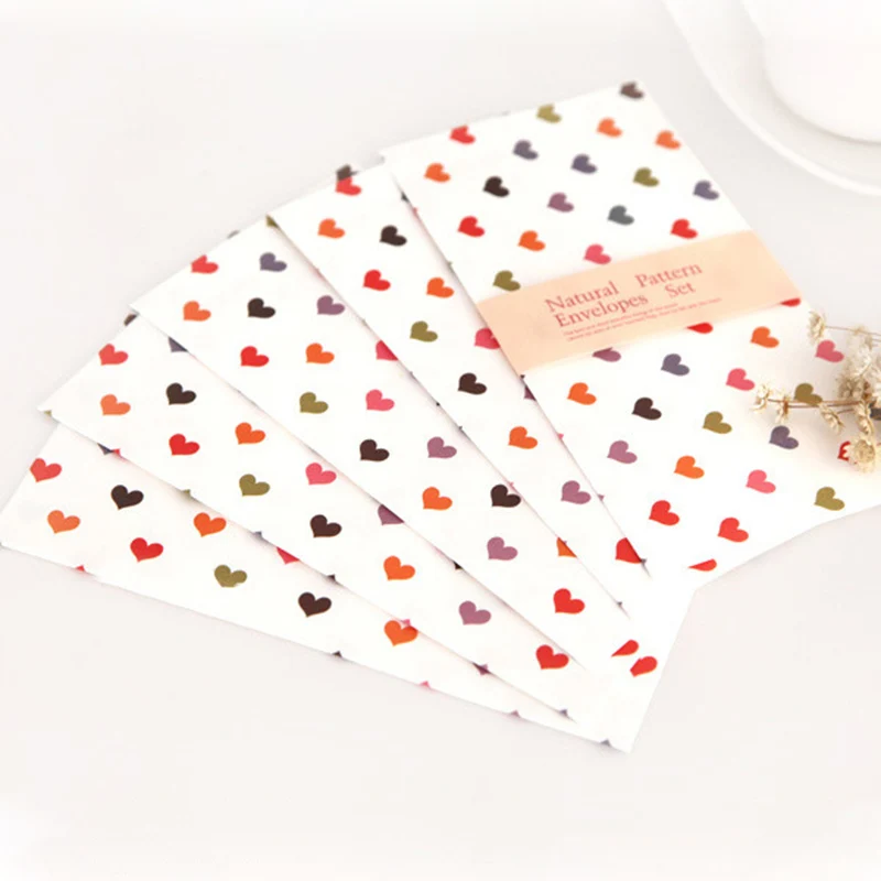 5 шт./лот корейские романтические конверты с рисунком конфет подарки на день