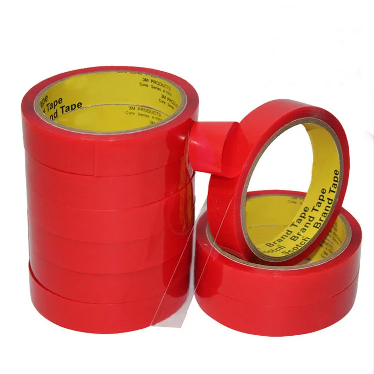 Красный прозрачный силиконовый двухсторонний скотч стикер для автомобиля s