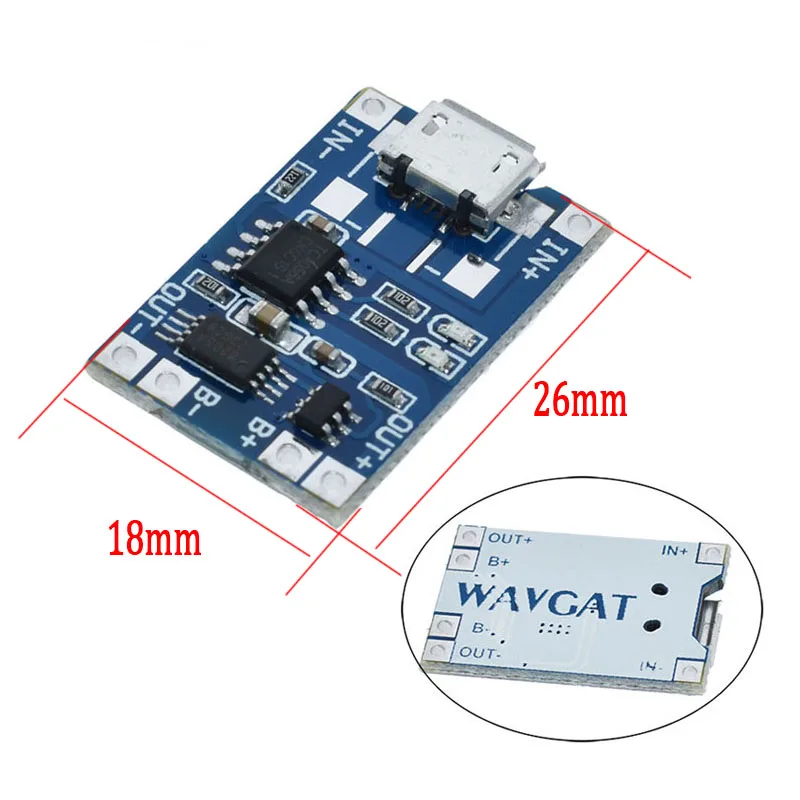 Умная электроника 5 в type-c Micro USB 1A 18650 литиевая батарея зарядная плата с защитным