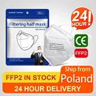 FFP2mask KN95 маски FPP2 Mascherine FFP2 фильтрующая маска для лица маски Mondkapjes Masken KN95 Маски Доставка из Польши 10-100 шт.