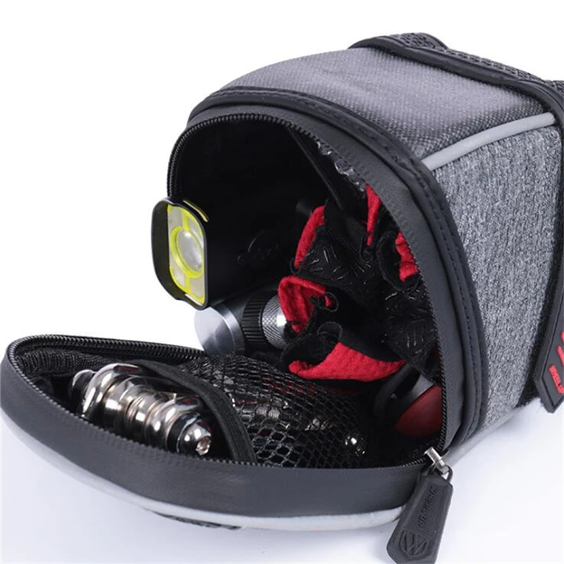 

Portable Waterproof Bike Saddle Bag Portable Cycling Seat Pouch Bicycle Tail bags Rear Pannier Cycling equipment
