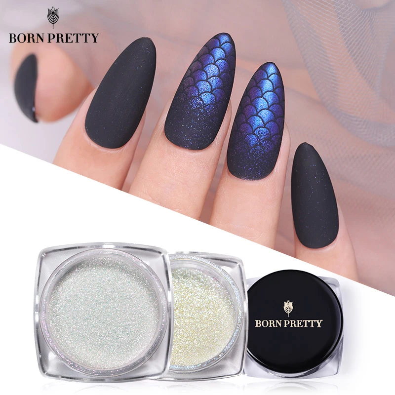 BORN PRETTY хамелеонический порошок для ногтей зеркальный сверкающий металлический