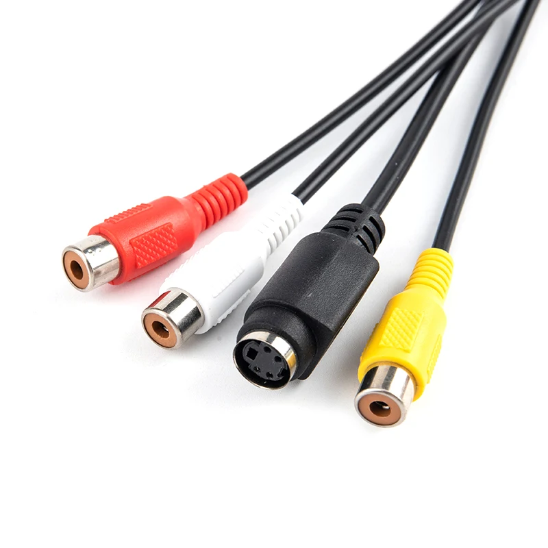 Кабель-преобразователь 3RCA новый Переходник VGA на видео TV Out S-Video AV Кабель |