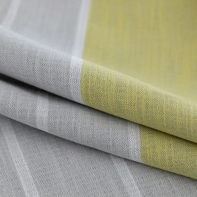 Простая желто серая льняная занавеска плотные шторы для спальни скандинавские