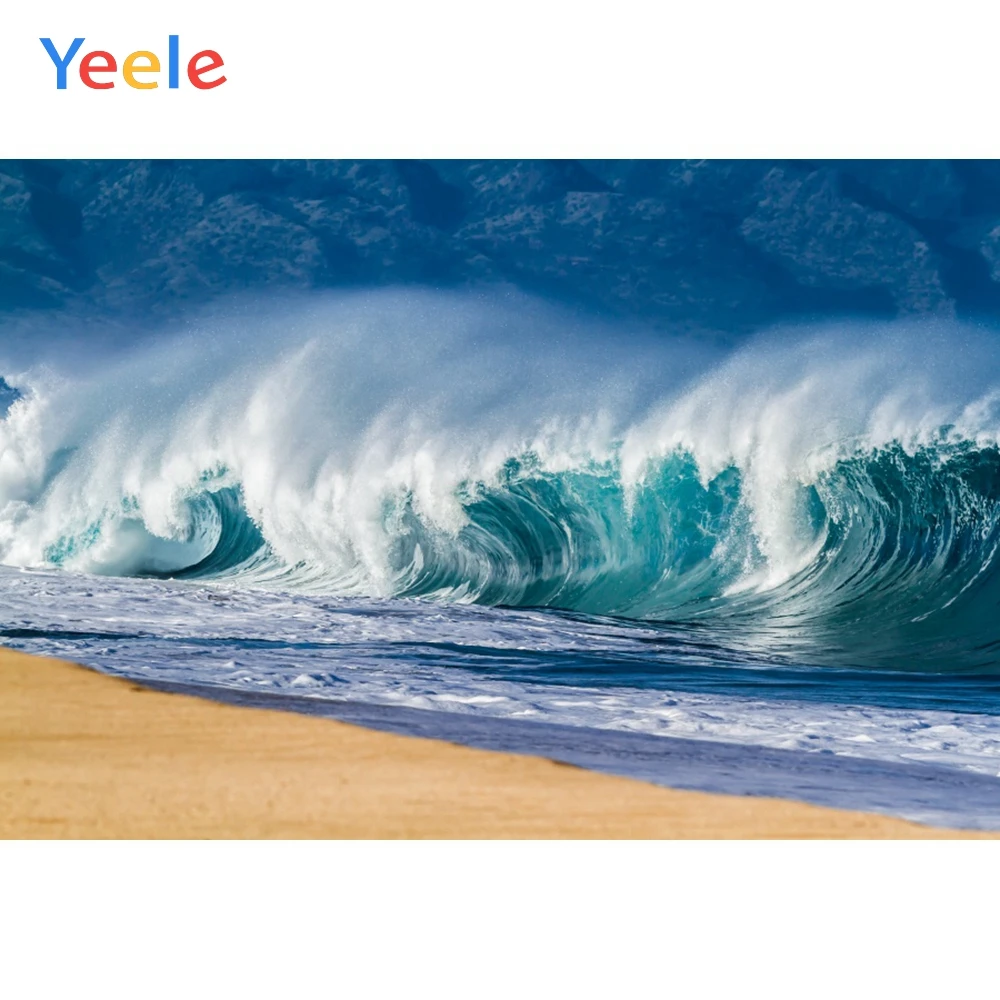 Тропический всплеск Billow волны Smmer море пляж песок облачно голубое небо праздник