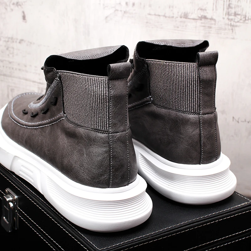 Мужские зимние ботинки мужские кожаные Модные ботильоны с мехом сохраняющие