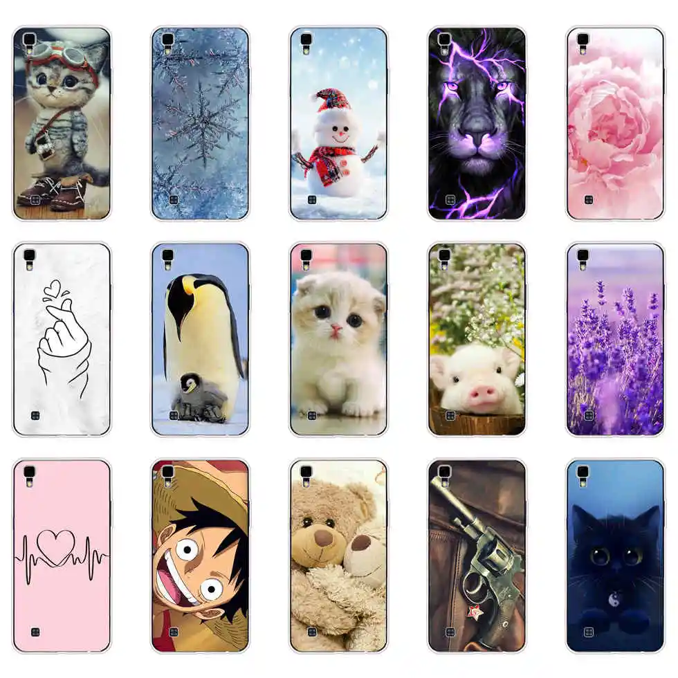 Case for LG X power K220ds k220 Ls755 Coque Silicone Soft TPU cartoon Cases for LG X power Back Case Cover Bags