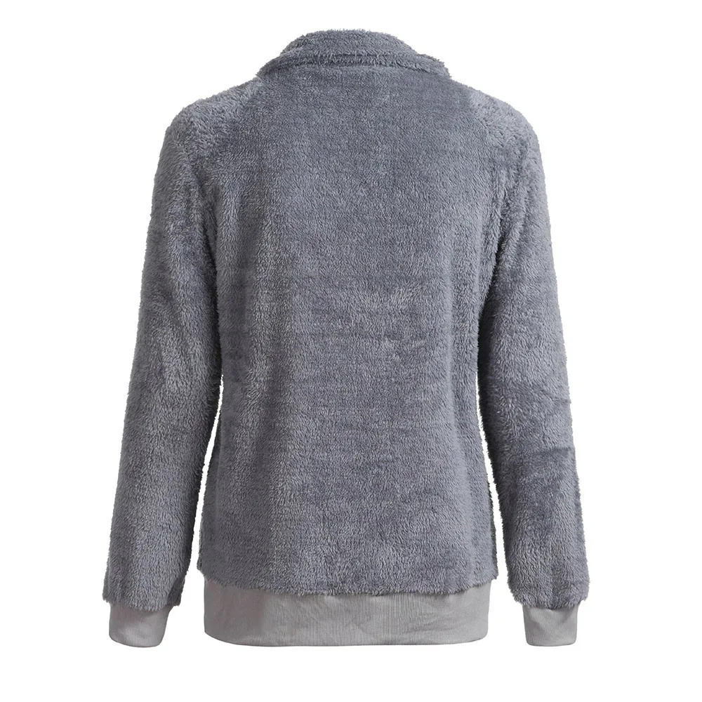 Модная женская простая теплая толстовка Jaycosin на молнии с круглым вырезом