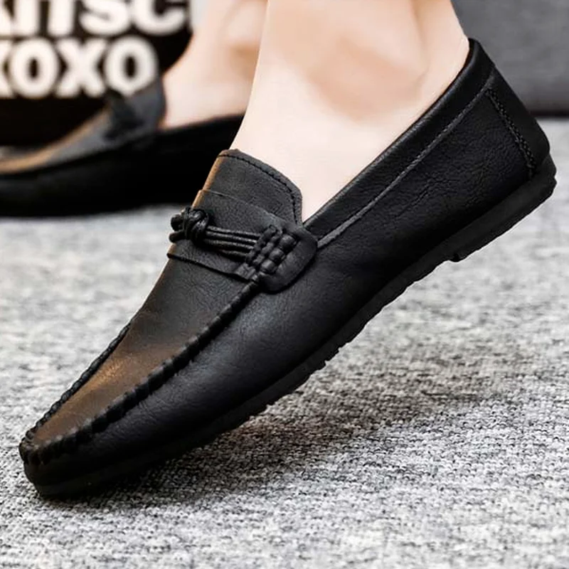 

2021 Spring Autumn New Footwear Male Driving Shoes Men Size 39-44 Flats Design Shoes Male Oxford Leather Casual Men Slip-on Shoe