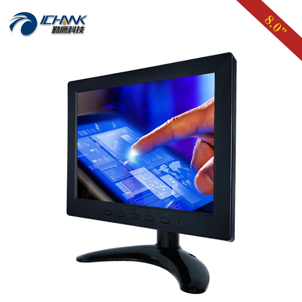 Портативный мини-монитор из четырех проводов ZB080JC-262R/8 дюймов 1024x768 4:3 VGA HDMI USB |