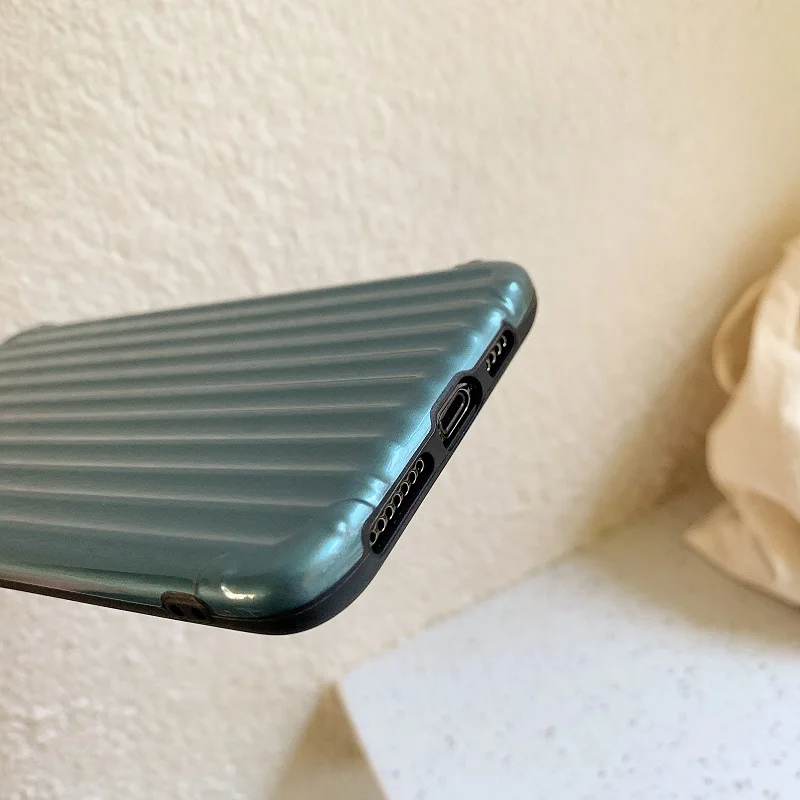 Для iPhone 11 2019 чехол для чемодана Поздняя Ночь зеленый Поддержка беспроводной