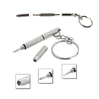 Отвертка 3-в-1 для точного ремонта очков, портативная Отвертка из нержавеющей стали для солнцезащитных очков, часов, брелоков