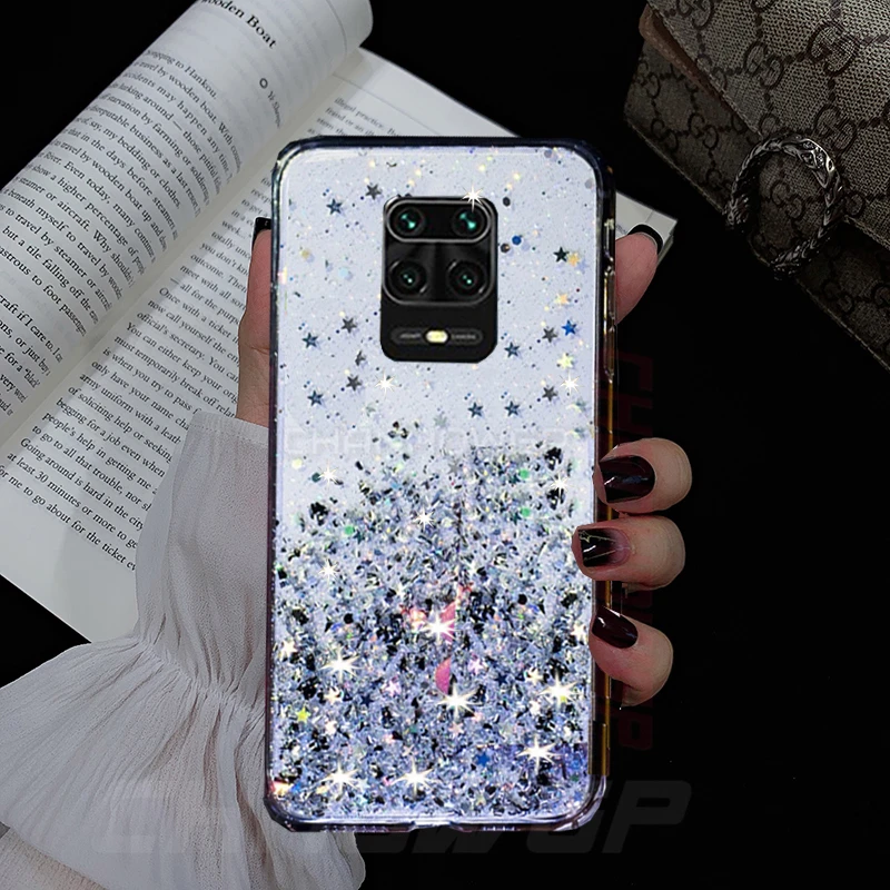 Чехол для Xiaomi Redmi Note 9S 9 8T 8 Note9 Pro Max мягкий силиконовый чехол с блестками 9AT 9A 9C NFC |