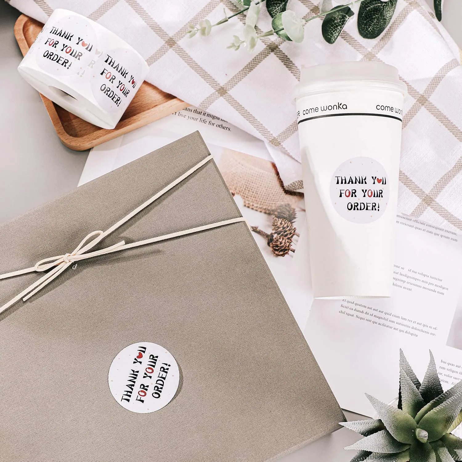 500 шт./рулон спасибо вам за ваш заказ Стикеры для заклеивания конвертов этикетки 1