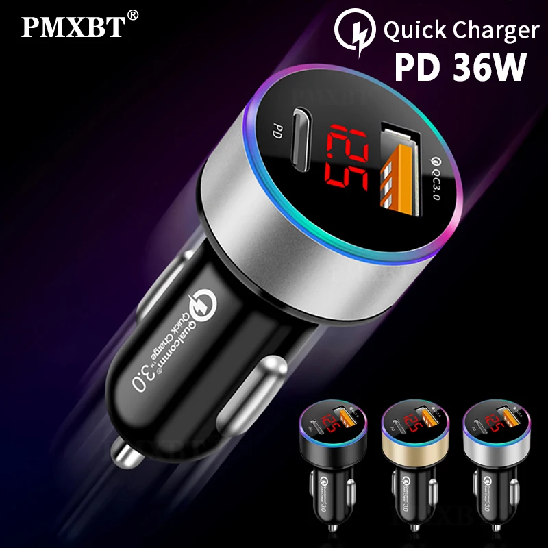 36 Вт USB Автомобильное зарядное устройство быстрой зарядки PD 3 0 Универсальный