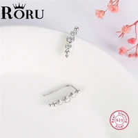 simple earrings real 925 sterling silver stackable round circle stud earrings for women wedding jewelry gift