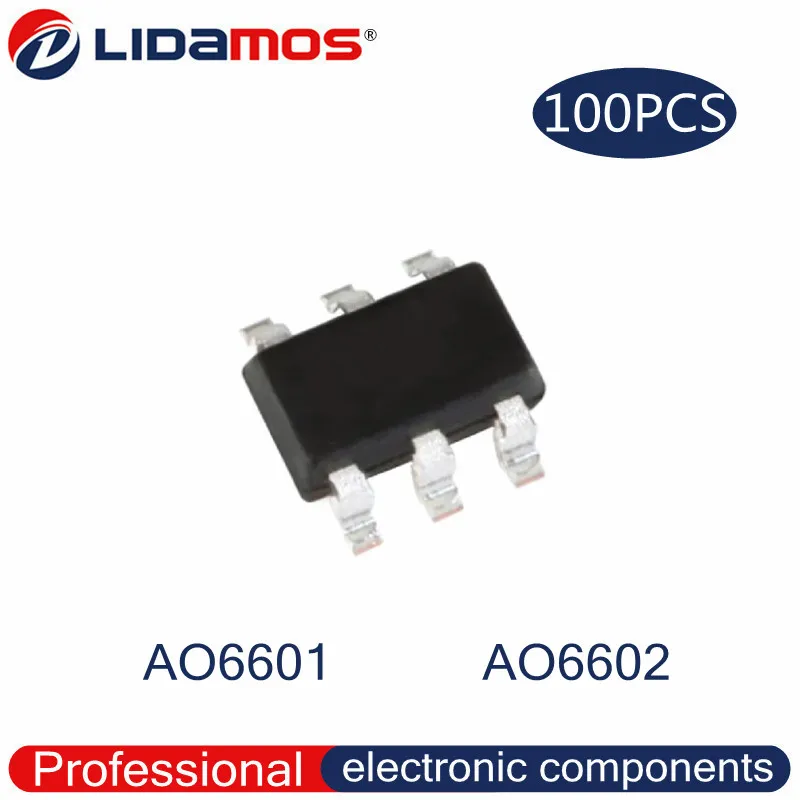 100 шт. AO6601 F1 -- AO6602 F2-TSOP-6 SOT23-6 30V 20V N + P Channel MOSFET новый оригинальный/Сделано в Китае