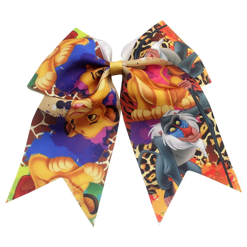 7 дюймов Новые банты для волос Король Лев Хэллоуин Веселые девочек эластичные